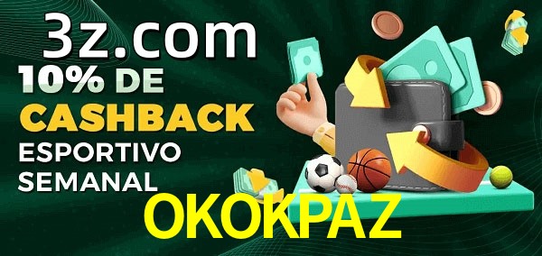 10% de bônus de cashback na OKOKPAZ